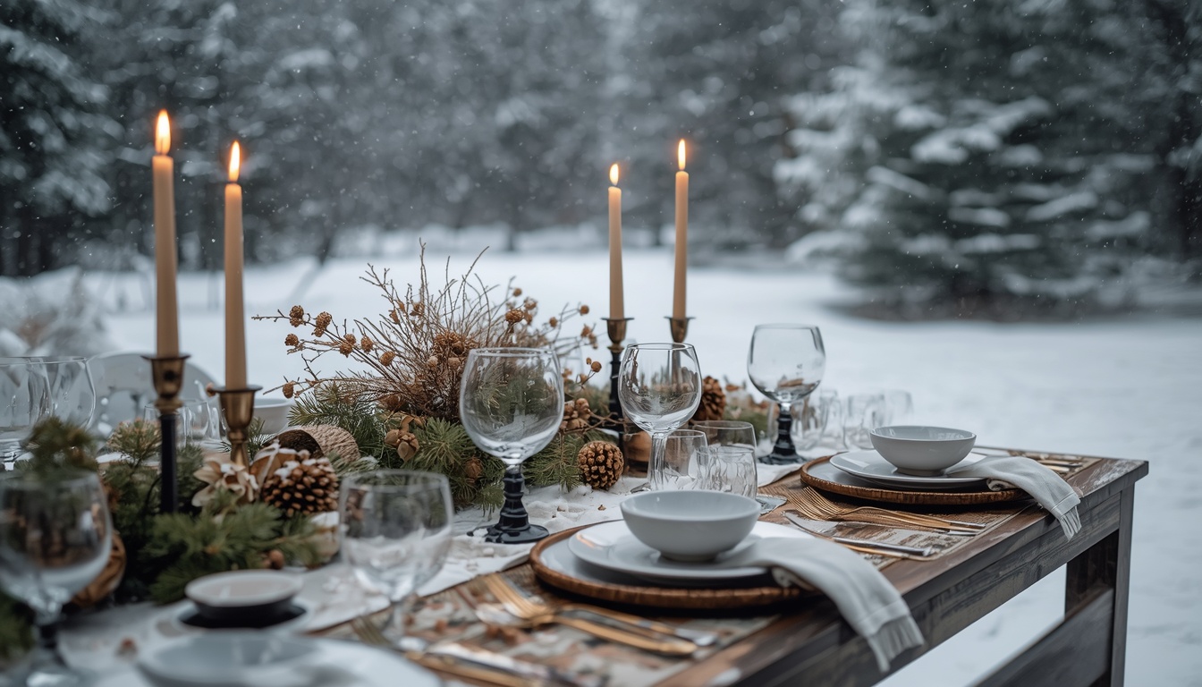Winter table setting from RecipeRoot cold season guide